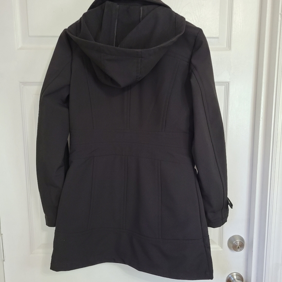 Kenneth Cole Reaction Woman's Hooded Coat, Size: XS Color: Black - Picture 9 of 16